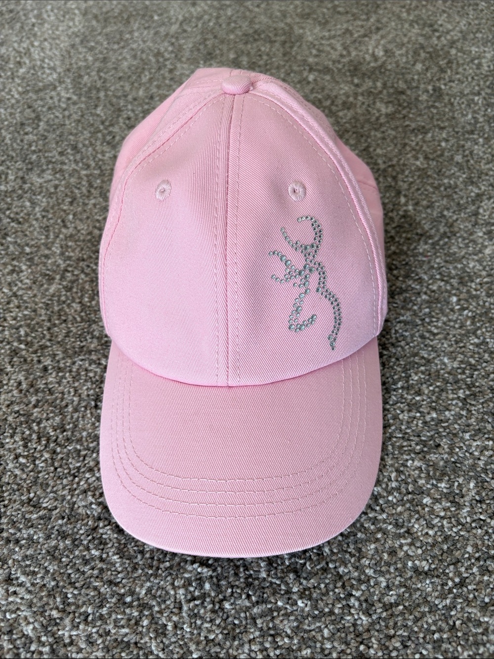 Browning Pink Rhinestone Logo Baseball Cap